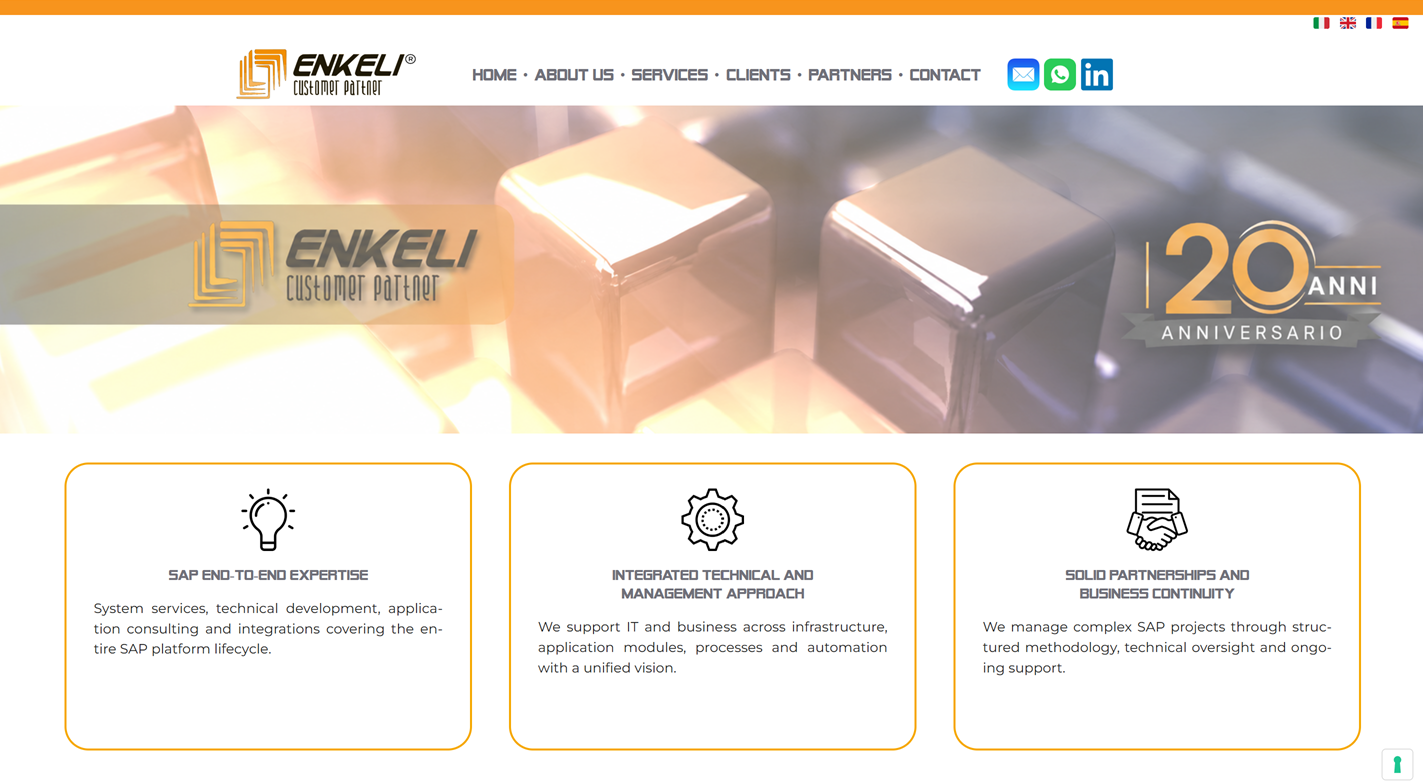 Screenshot progetto ENK Italia