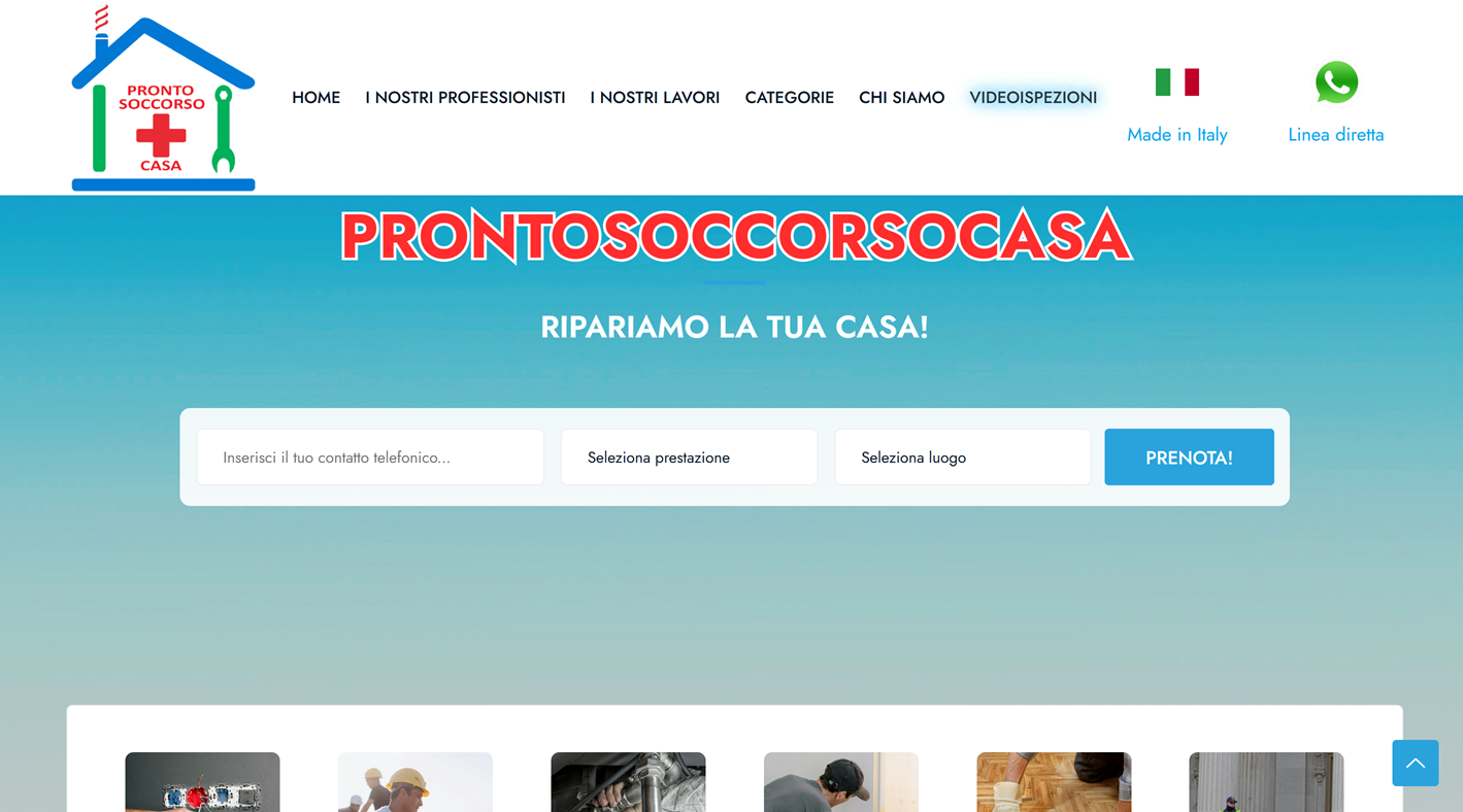 Screenshot progetto Pronto Soccorso Casa